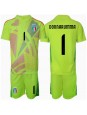 Italien Gianluigi Donnarumma #1 Torwart Heimtrikotsatz für Kinder EM 2024 Kurzarm (+ Kurze Hosen)